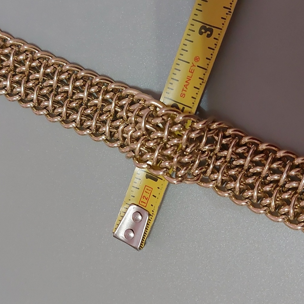Vintage Gold Tone Mesh Chain Metal Belt - Picture 7 of 7